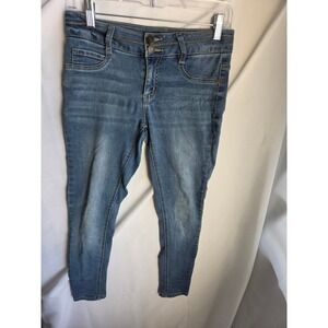 Mudd Girls Skinny Jeans Medium Wash Double Button Denim Pants